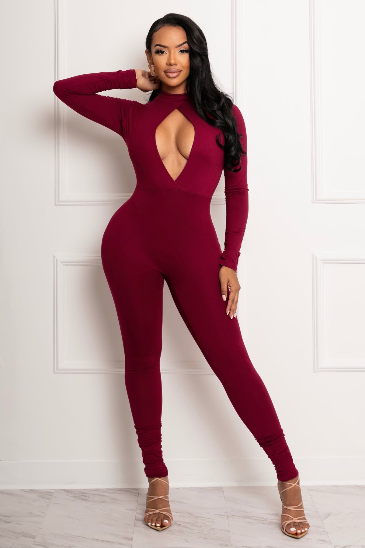 Slay Jumpsuit Burgundy