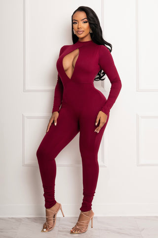 Slay Jumpsuit Burgundy